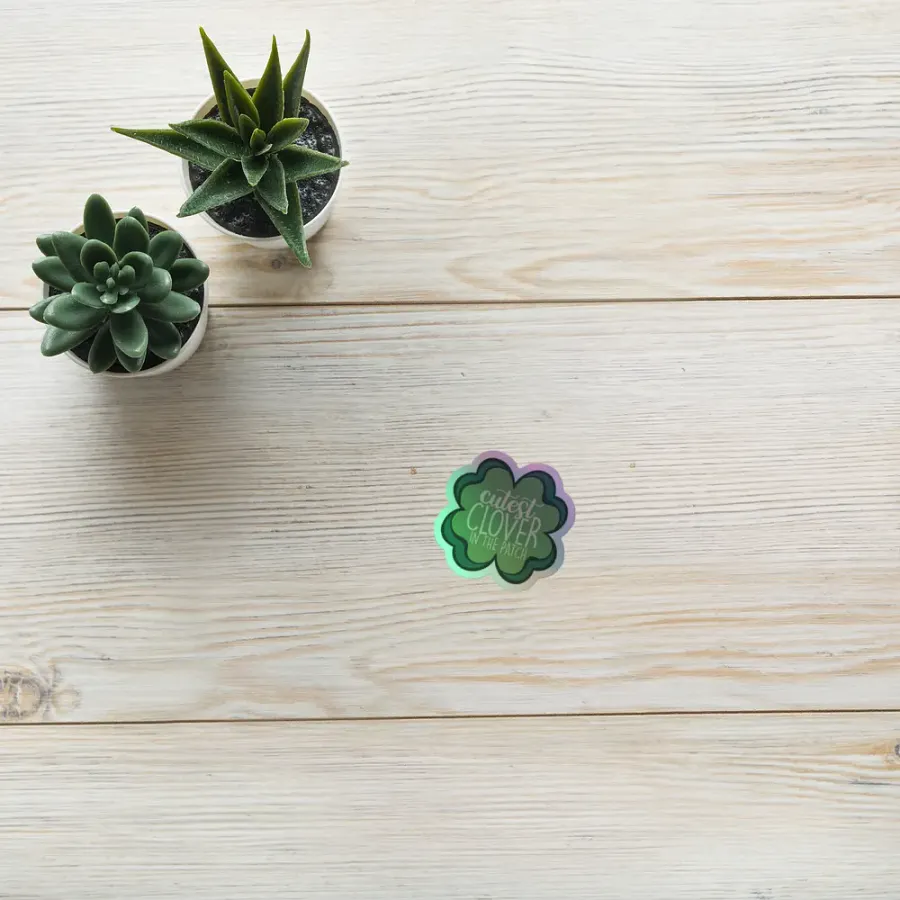 cutest clover: Cut Holographic Sticker product image (10)