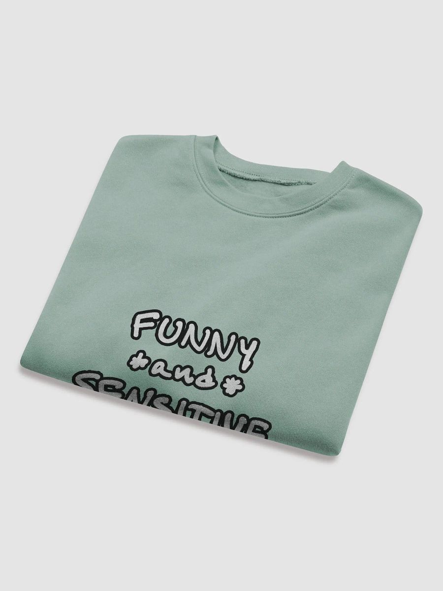 FUNNY *and* SENSITIVE (lined design) women’s fleece crop sweatshirt product image (16)