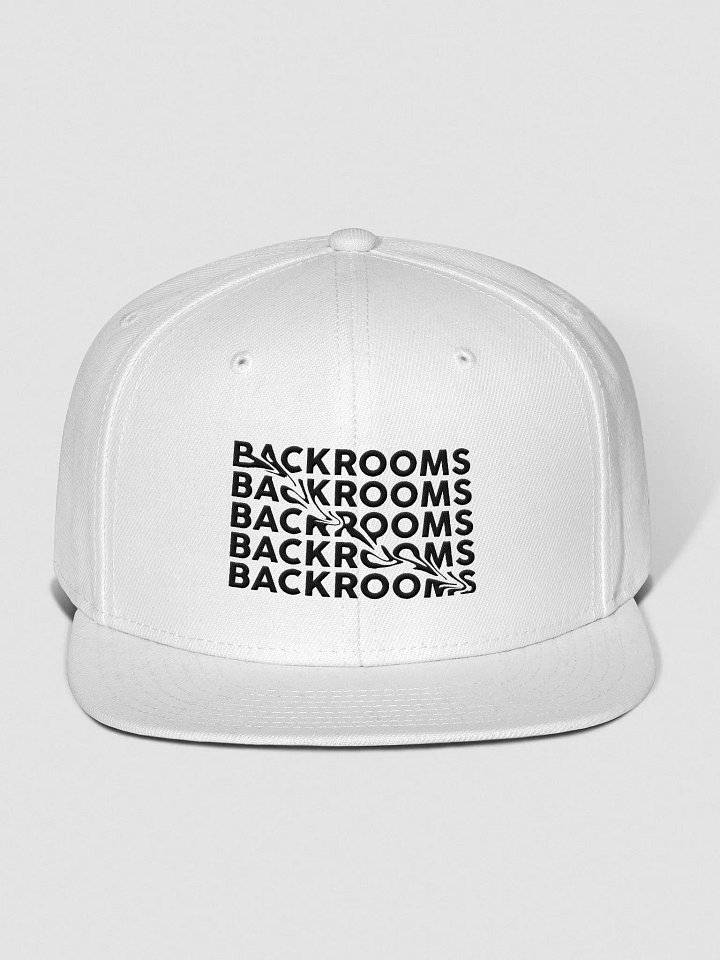 Backrooms White Snapback Hat product image (1)