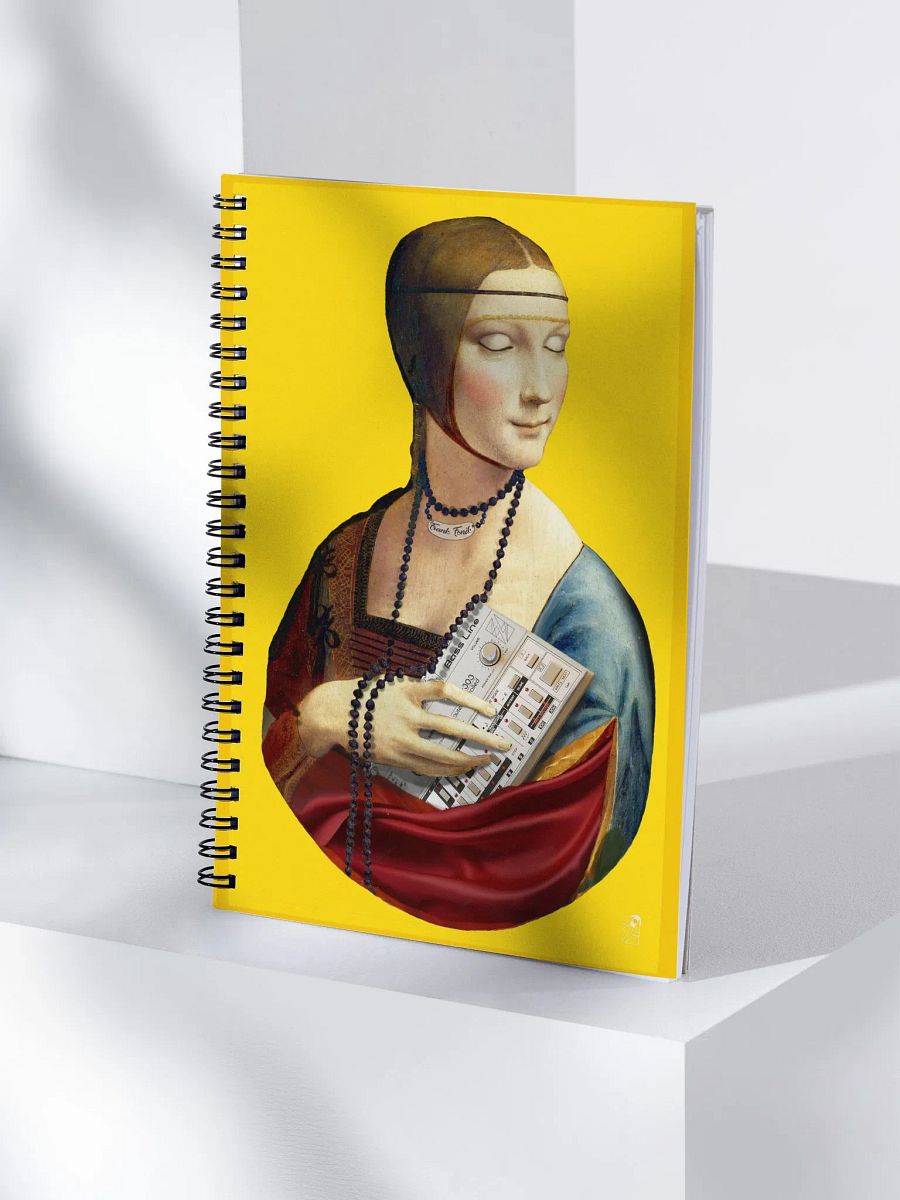 TB 303 Chill-out Lady by Frank Fonik, EDM Techno Spiral Notebook product image (3)