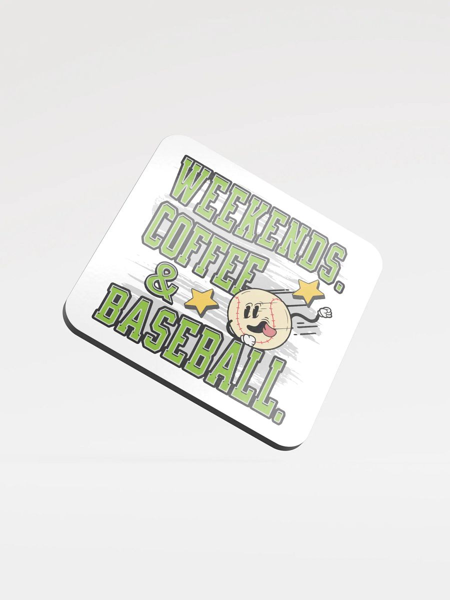 Weekends Coffee And Baseball Vibes Cork Coaster product image (2)
