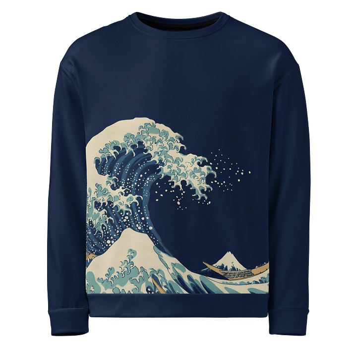 Under the Wave All-Over Print Recycled Unisex Sweatshirt product image (1)