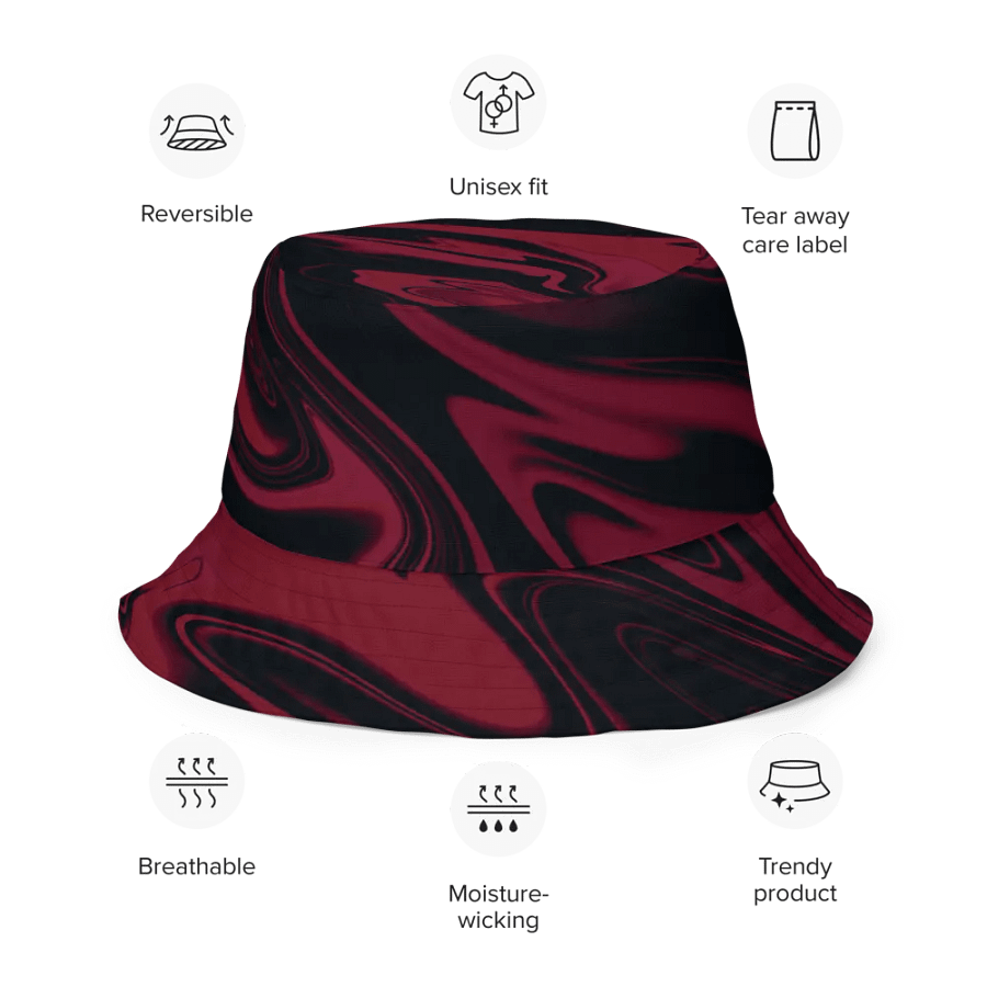 Stylish Swirl Reversible Bucket Hat product image (5)