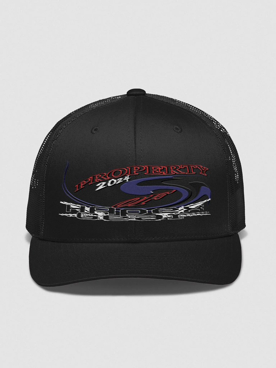 Retro Trucker Hat - Property Of HApex Gear 2024 - Embroidered - With Black HApex Gear Black Logo product image (4)