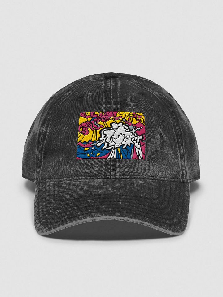 Swirling Retro Lines Dad Hat - Wave at Sunset product image (2)
