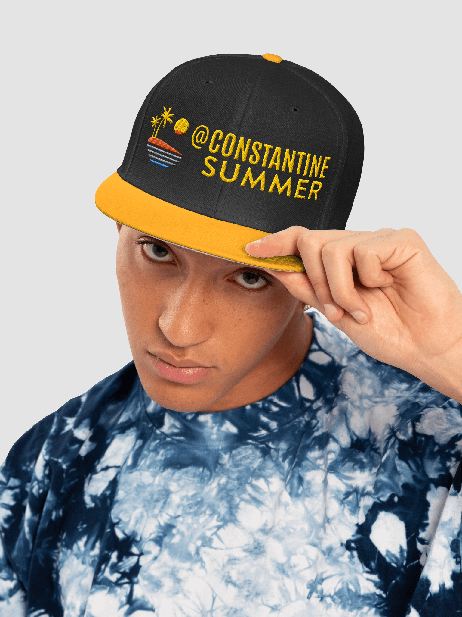 @CONSTANTINESUMMER: TROPICAL SUNSET VIBE HAT by Otto Cap (black/jellow) product image (5)
