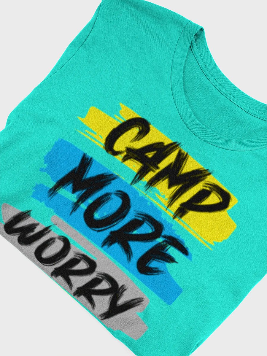 "Camp More Worry Less" Teal T-Shirt Womans product image (5)