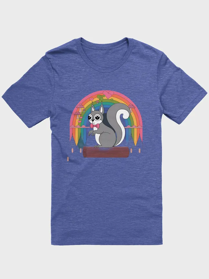 Super Soft and Flattering Tee: Psychedelic Rainbow Scene where pooky rides a log product image (1)