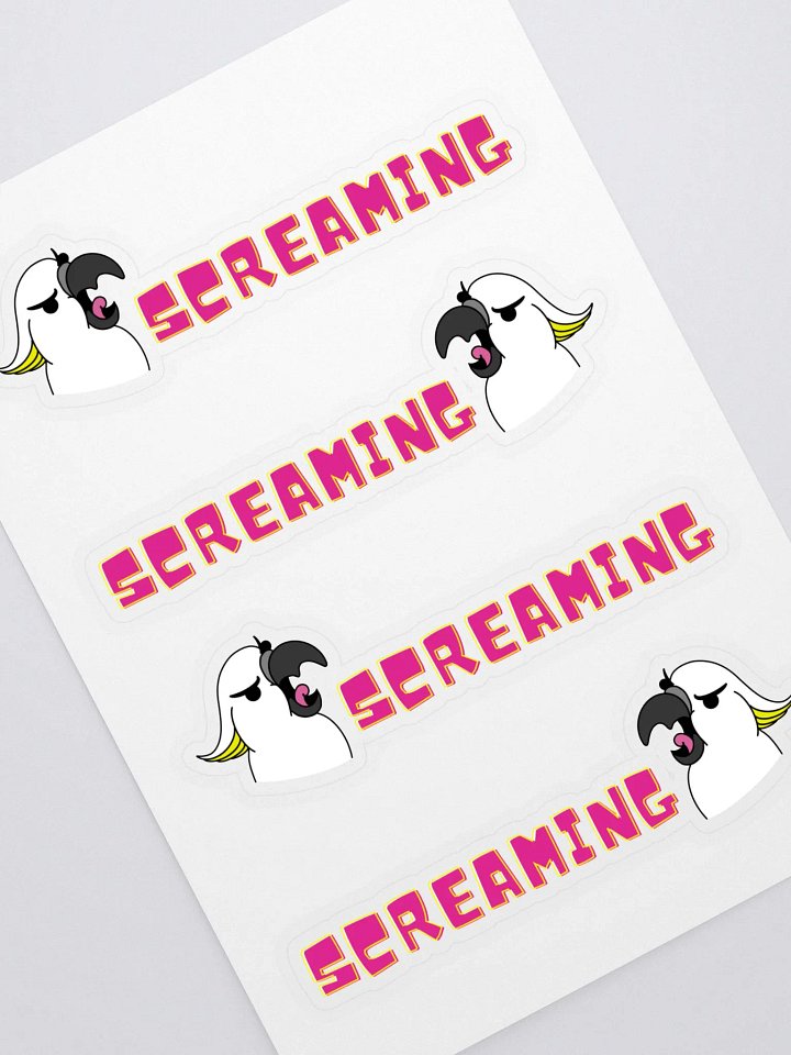 Screaming Cockatoo Sticker Sheet product image (1)
