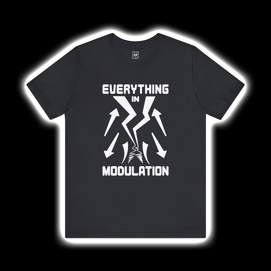 Everything In Modulation - Make Noise Maths Modular Synthesizer T-Shirt (WHITE PRINT) product image (1)