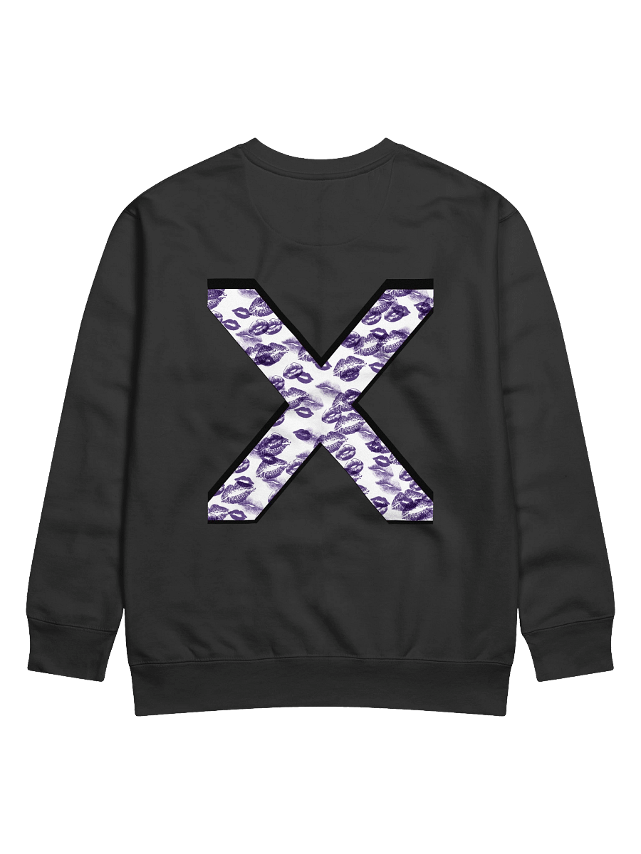 White X Purple Lipstick Kisses | Crewneck product image (1)