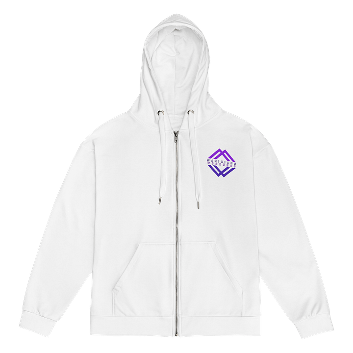 White MW Logo Unisex Zip Hoodie product image (1)