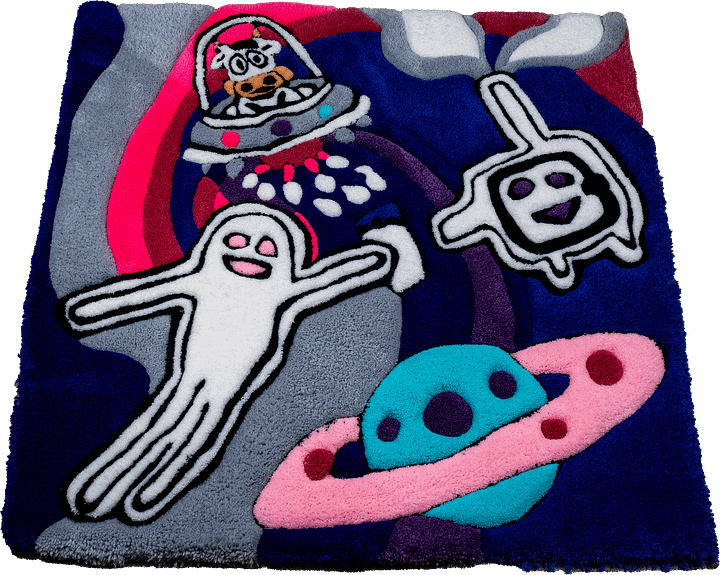 4' x 4' Rug: Please Pass The Milkyway Please product image (1)