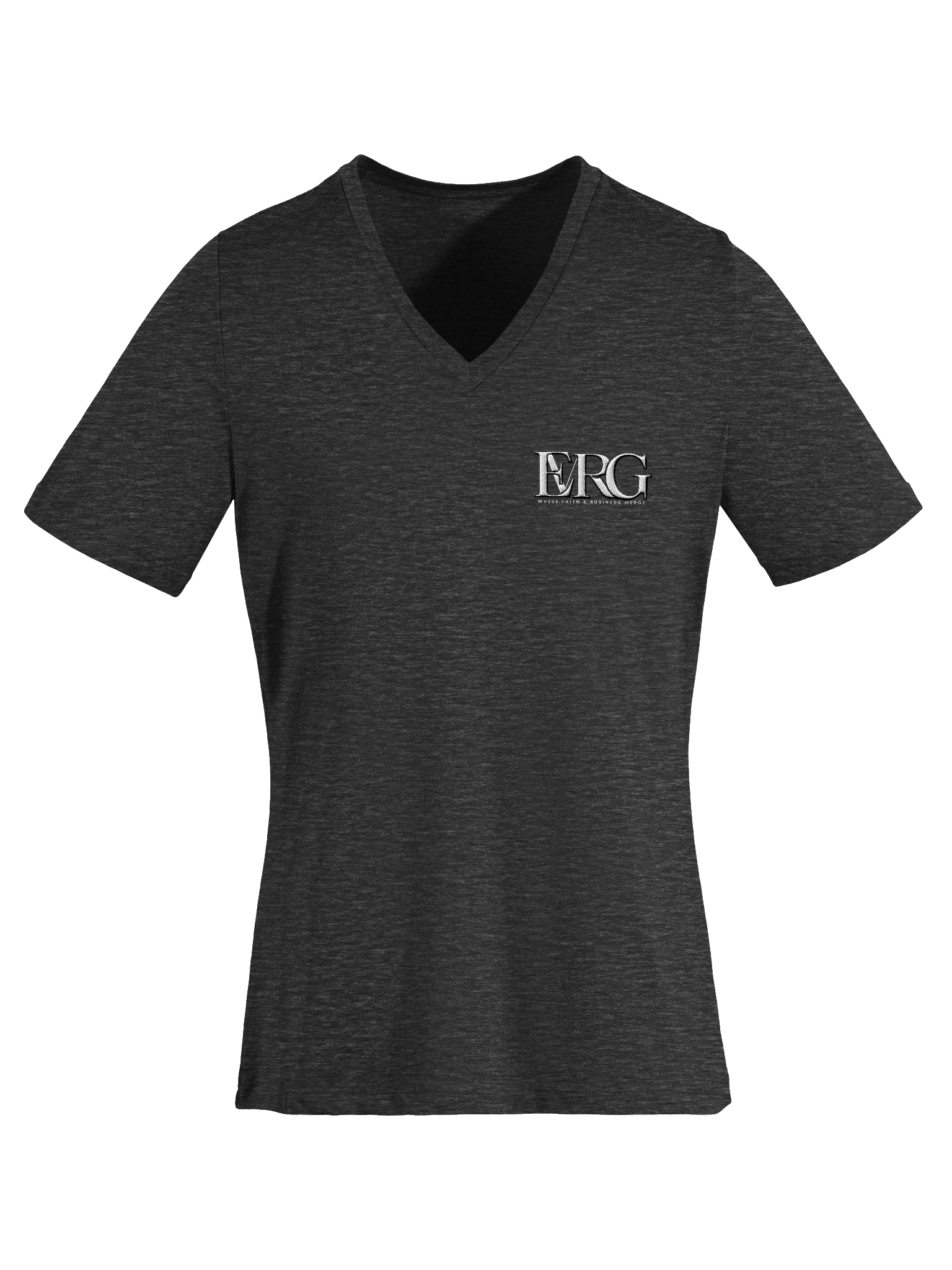 Embroidered Grey Bold Women's V-Neck Tee product image (2)