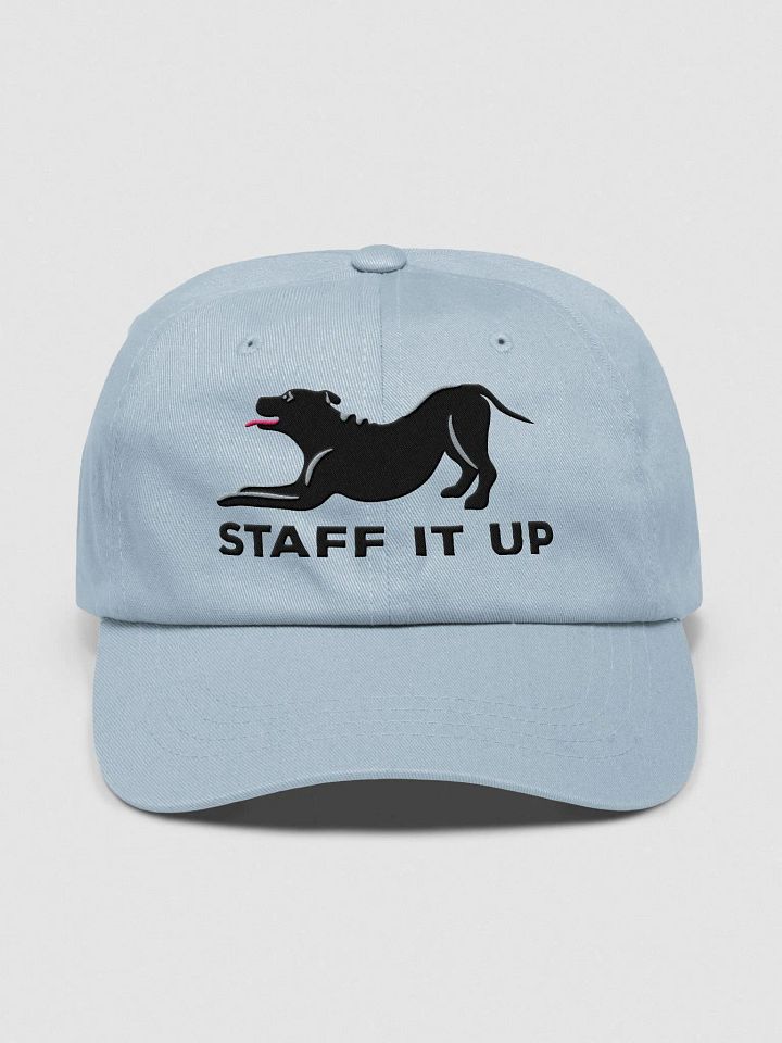 Staff It Up Classic Dad Hat(Embroidered) of a Staffordshire Terrier(Black) product image (17)
