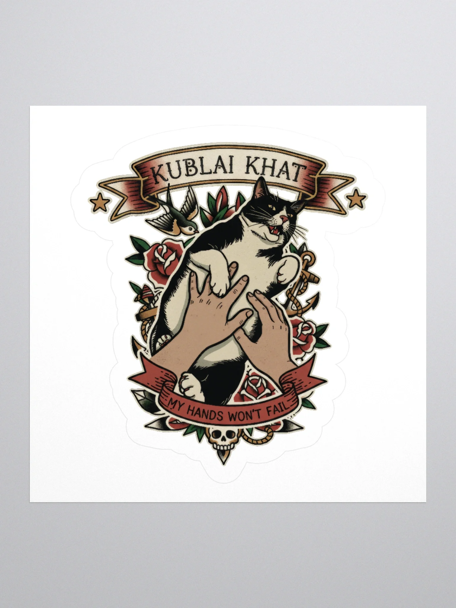 KUBLAI KHAT MY HANDS WON'T FAIL KISS CUT STICKER product image (2)