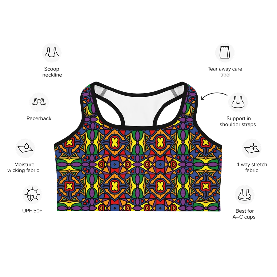 Pride Abstract (3) - Sports Bra product image (7)