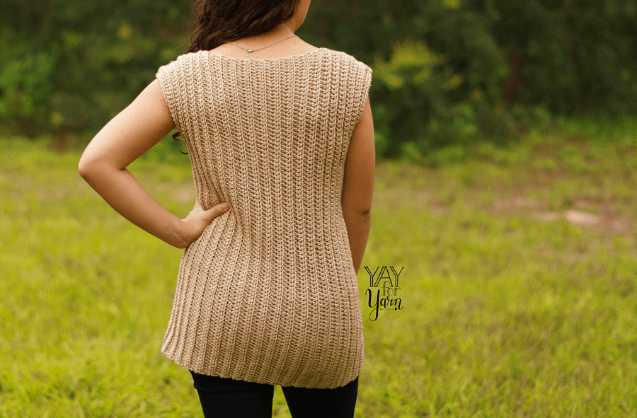Cowl-Neck Tee - Ladies Summer Top PDF Crochet Pattern & Video Tutorial for Beginners product image (4)