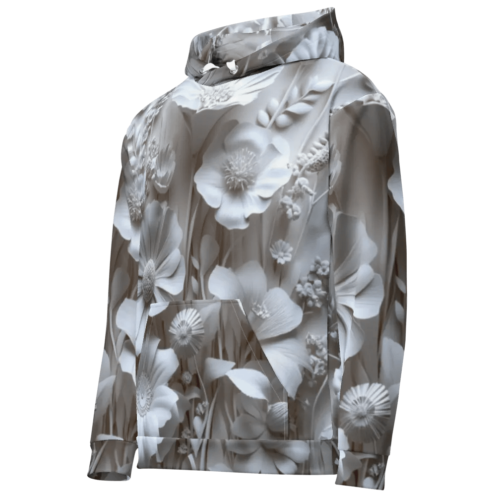Ethereal White Flower All-Over Hoodie product image (6)