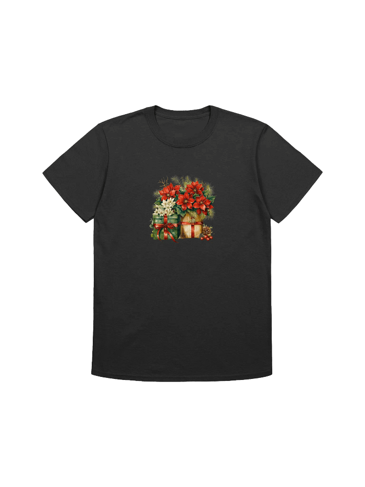 Poinsettia & Presents Unisex Christmas T-Shirt product image (3)