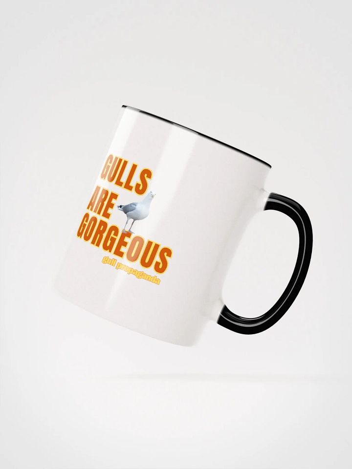 Gulls are Gorgeous - Gull Propaganda Long Sleeve Ceramic Mug with Colour interior product image (19)