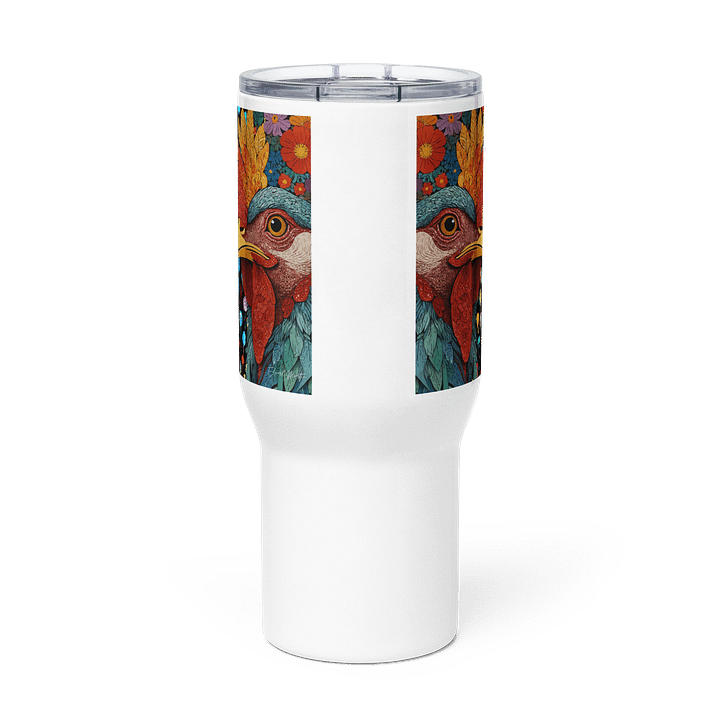 Symmetrical Roosters Stainless Steel Travel Mug product image (3)