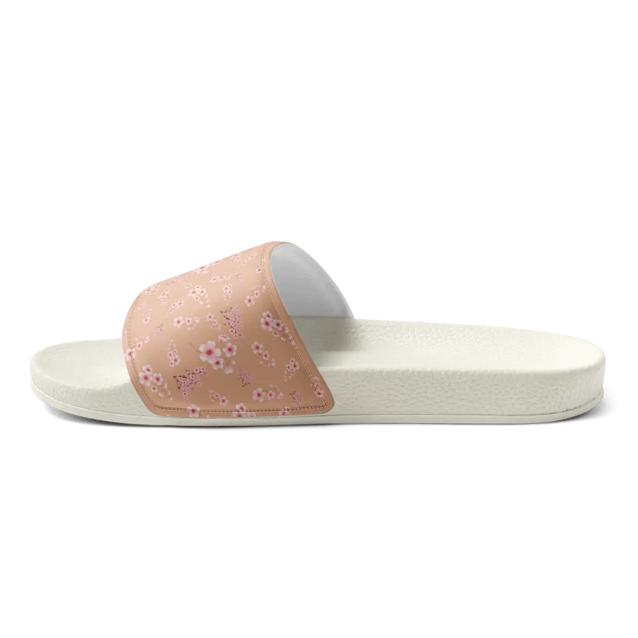 Cherry Blossoms on Cream Women's Slides product image (8)