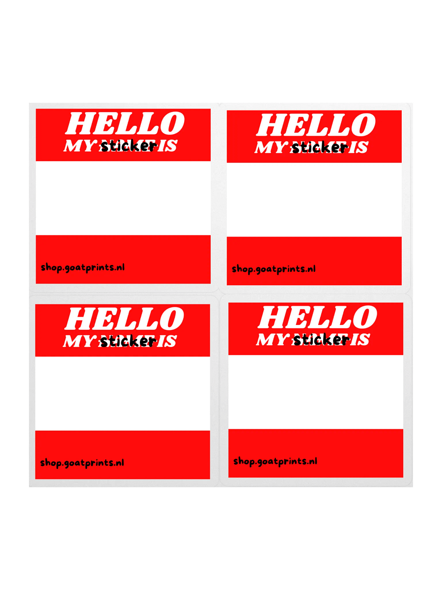 Personalized Hello Name Tag Stickers product image (1)