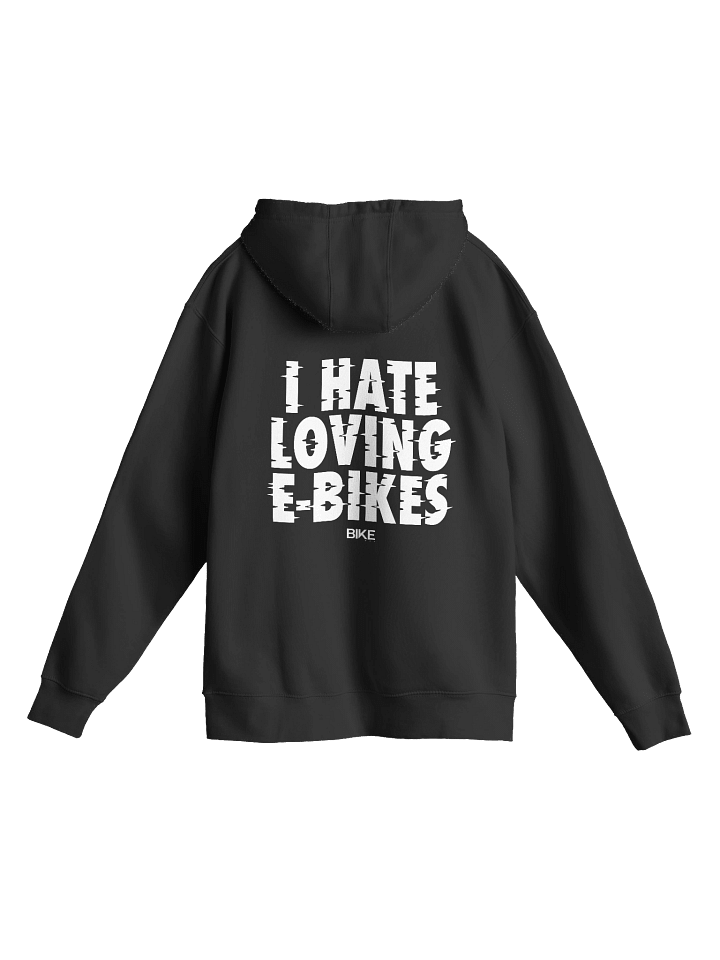 I Hate Loving E-Bikes Hoodie (White Logo) product image (1)