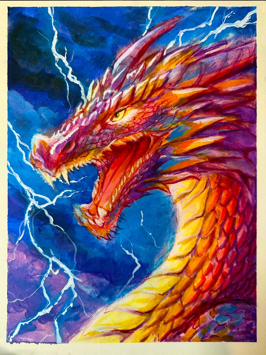 Lightning Dragon Signed Original Artwork product image (1)