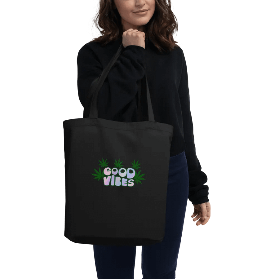 Good Vibes Cannabis Leaves Tote Bag product image (2)
