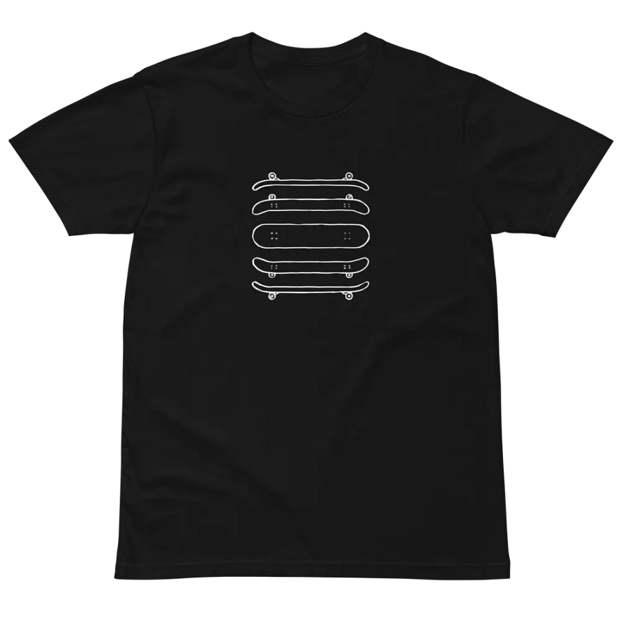 Skateboard lineart Dark T-Shirt product image (2)