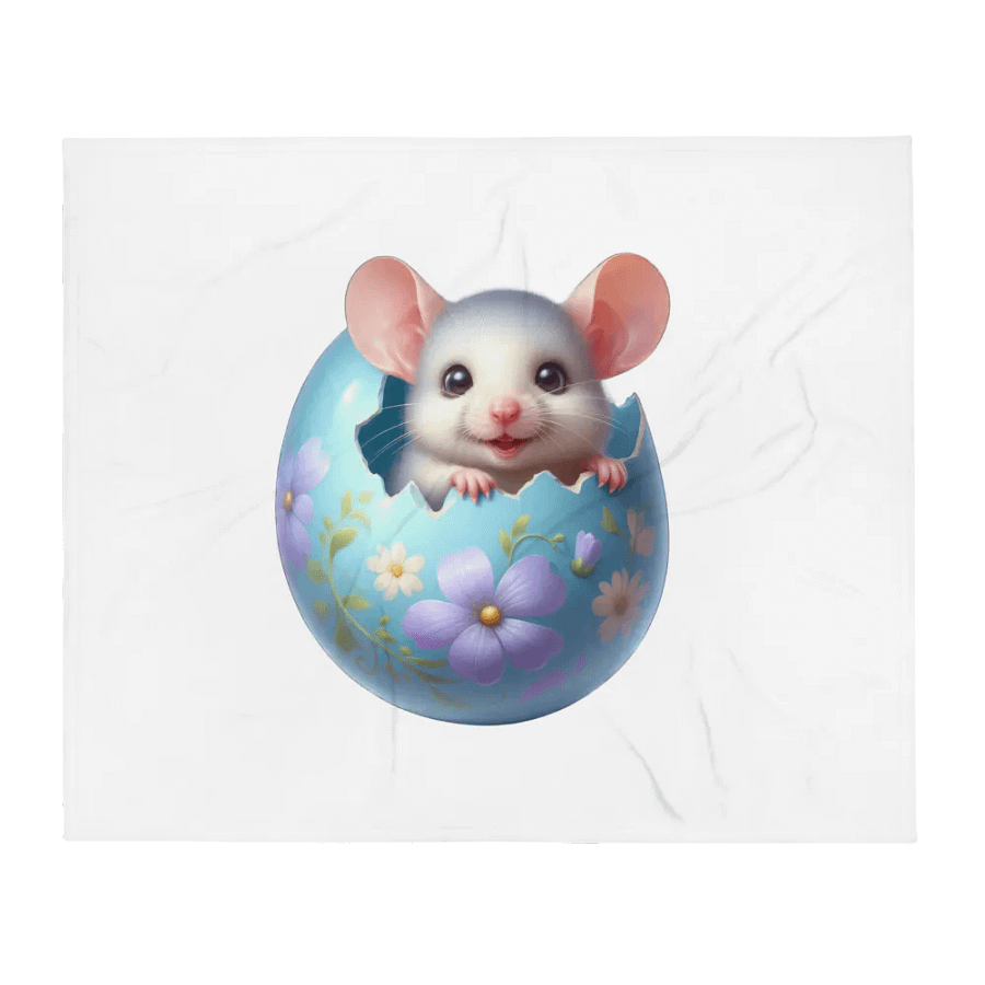 Mouse Easter Egg - Throw Blanket product image (1)