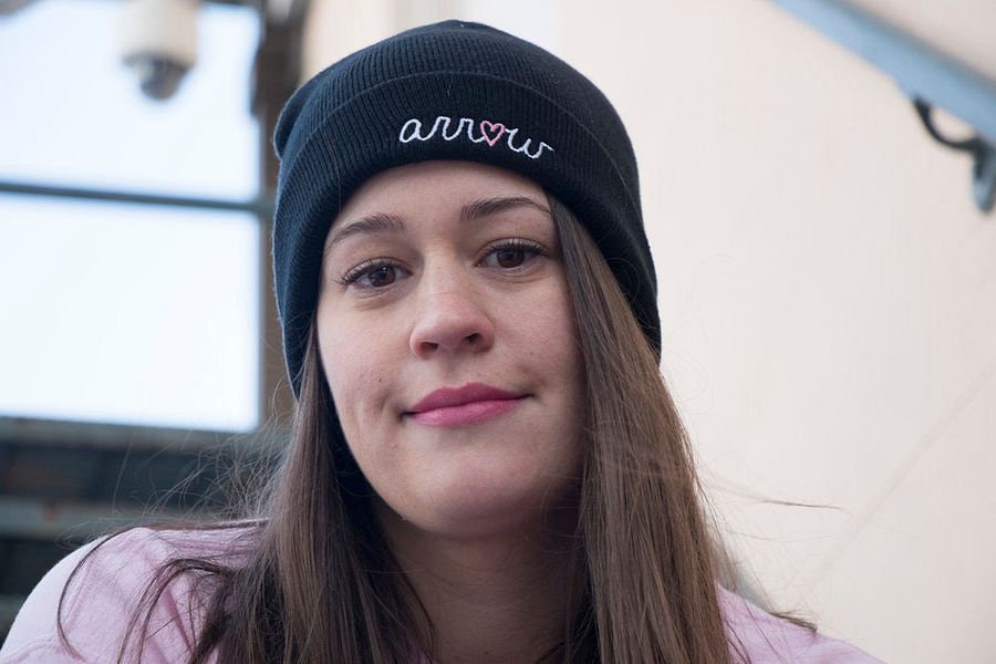 beanie (pink & black) product image (3)