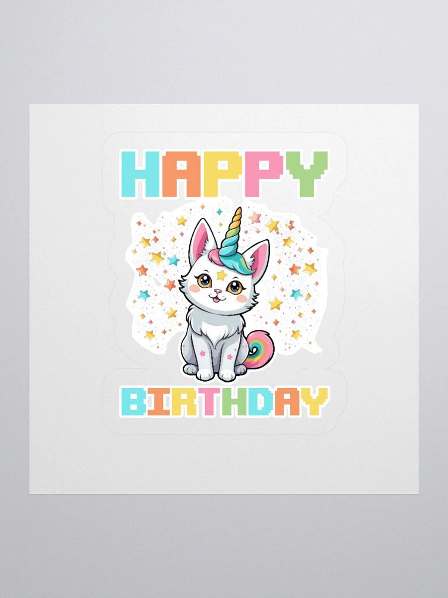 Happy Birthday (Cat Unicorn) Sticker product image (1)