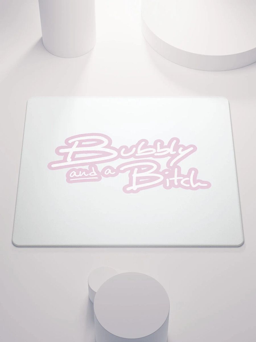 Bubbly and a B*tch (lined design, #E1B9CE) mouse pad product image (1)