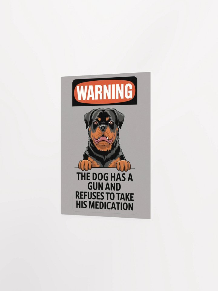 Warning: Rottweiler with a Gun Poster product image (12)