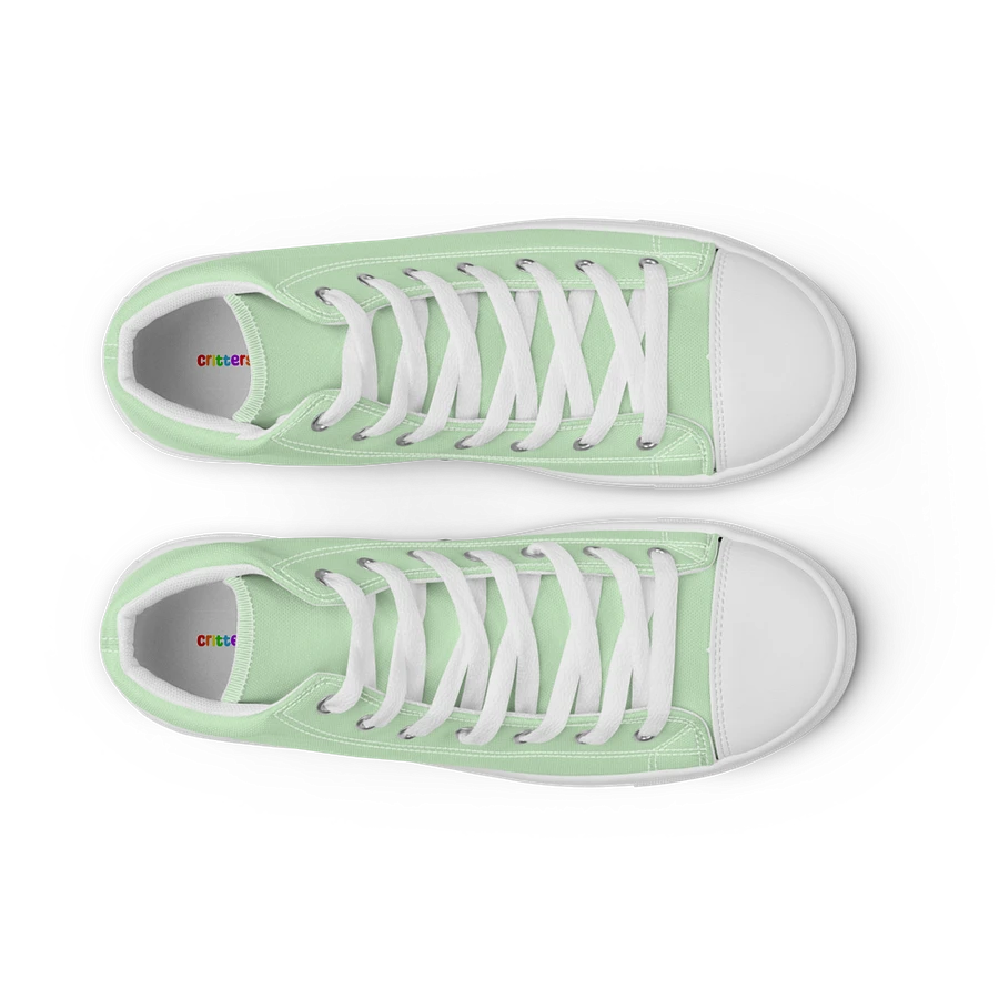 Pastel Green and White Flower Sneakers product image (52)
