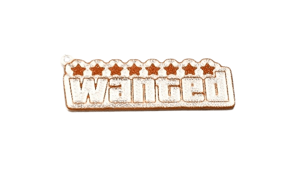 Grand Theft Auto | Wanted Keychain - White and Orange product image (2)