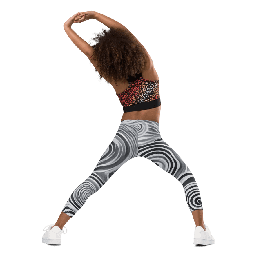 Funky Black and White Noir Liquid Tie-Dye Kid's and Toddler's Leggings product image (4)