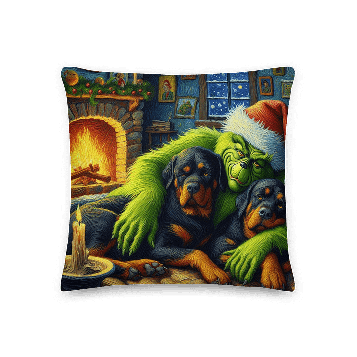 Grinch who stole Rottweilers Premium Pillow product image (1)