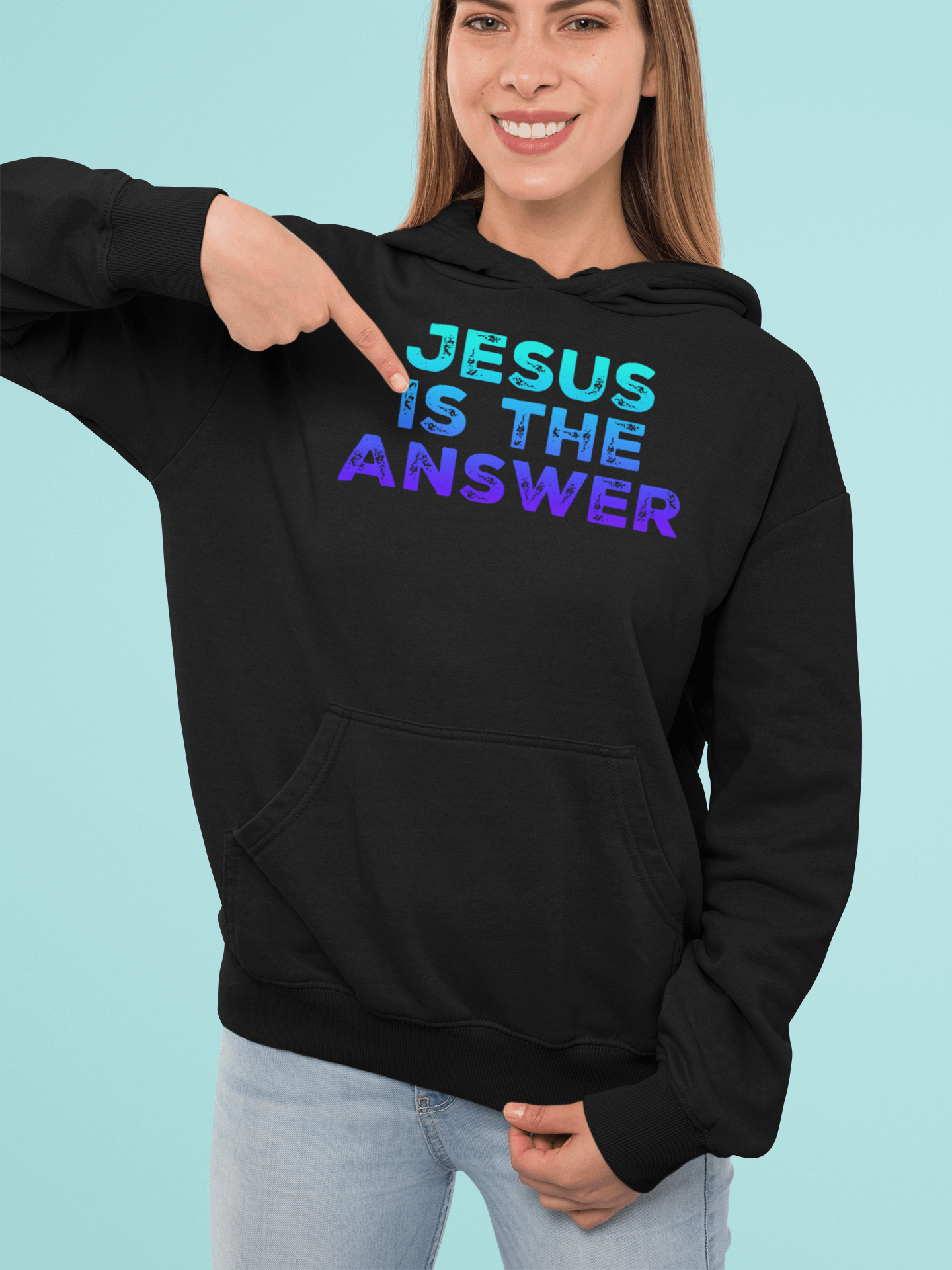 Christian Hoodie Jesus Is The Answer product image (2)