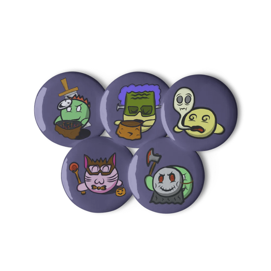 Dango Spooky Set - Pin Buttons product image (1)