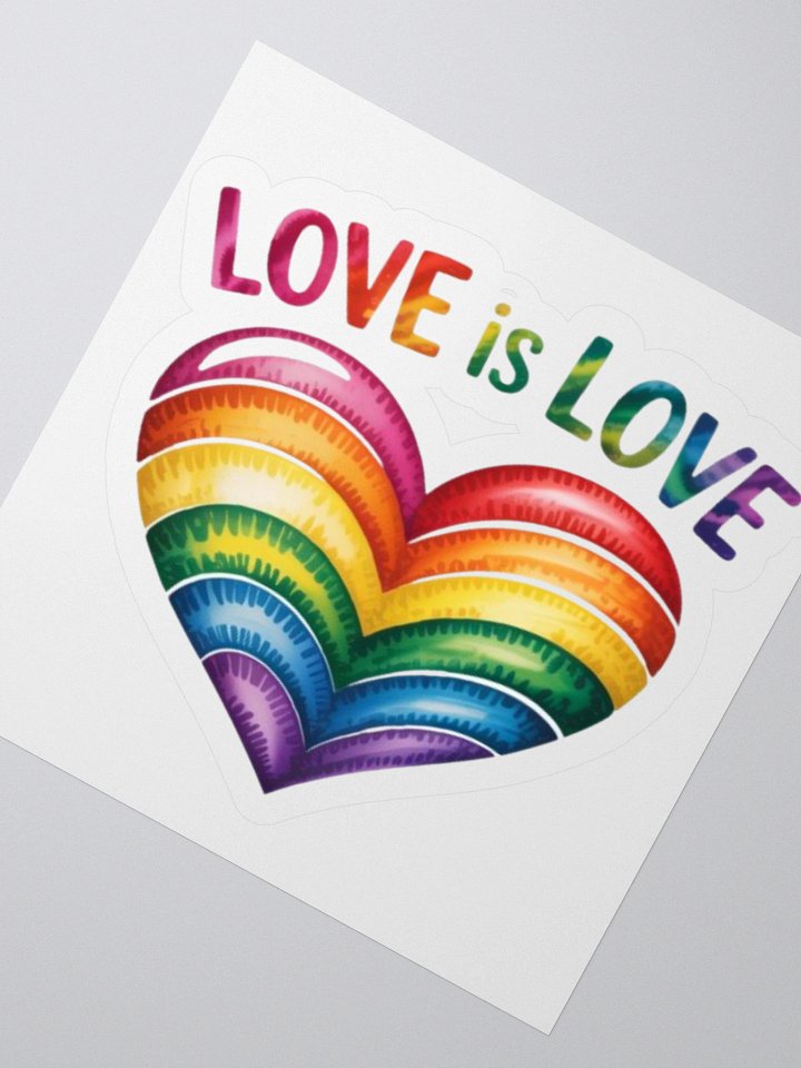 Exclusive "Love is Love" Rainbow Pride Sticker by TDS Music - Celebrate Love and Inclusivity product image (5)
