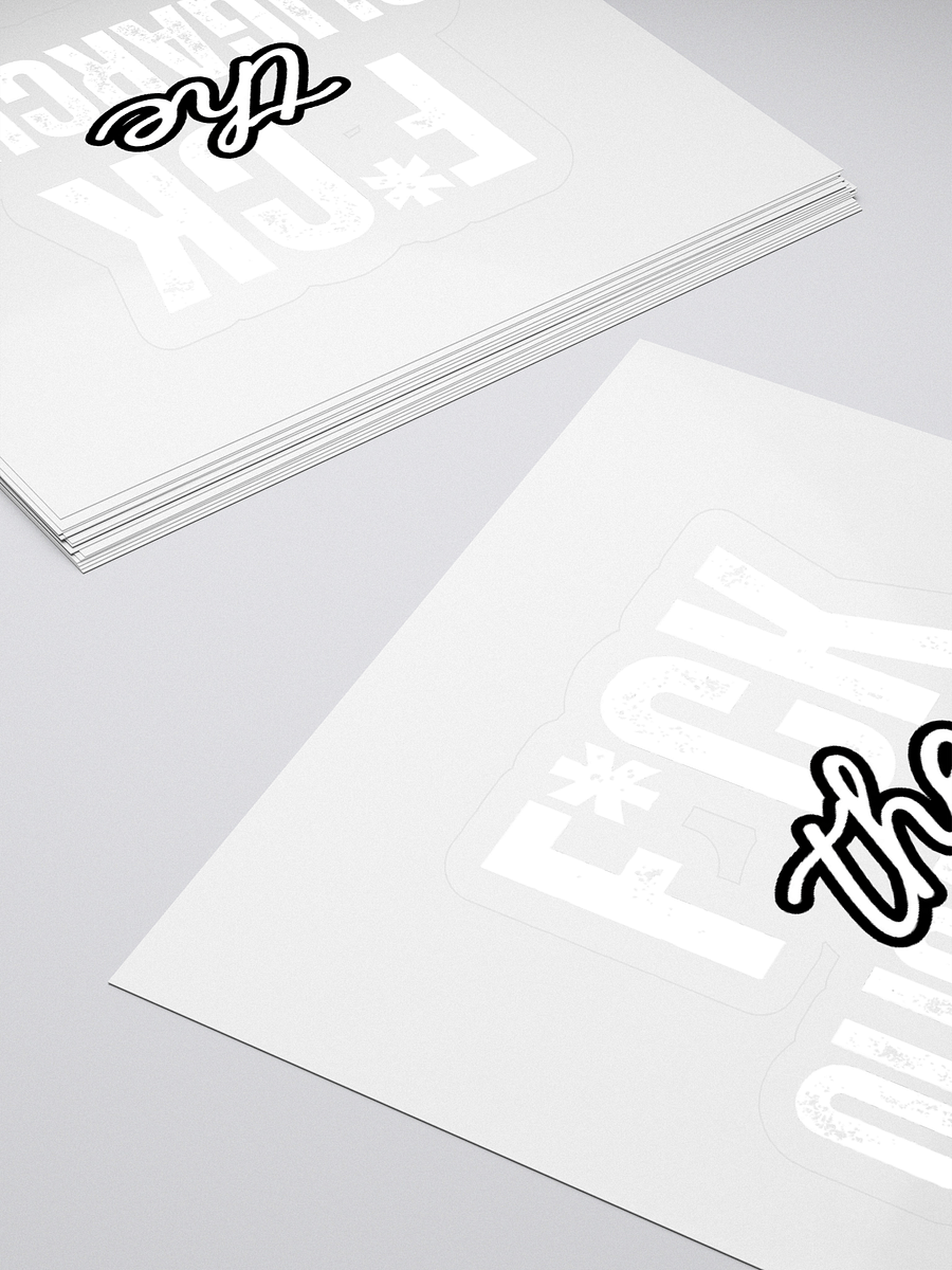 F*ck the Oligarchy Kiss Cut Stickers (in white) product image (4)