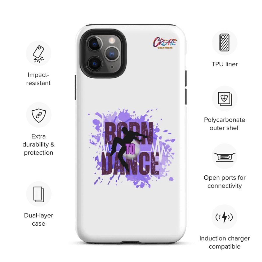 Soundwave Born to Dance His Silhouette iPhone® Tough Case product image (3)