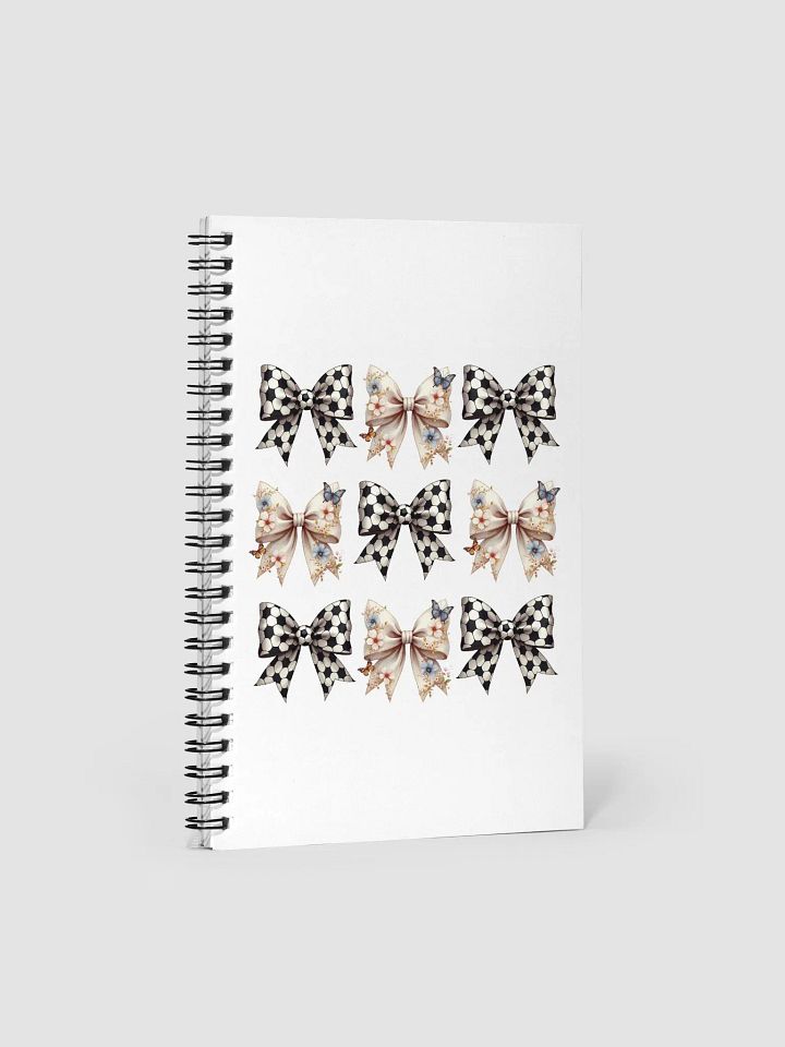 Spring Bows Soccer Floral and Polka Dot Spiral Notebook product image (2)