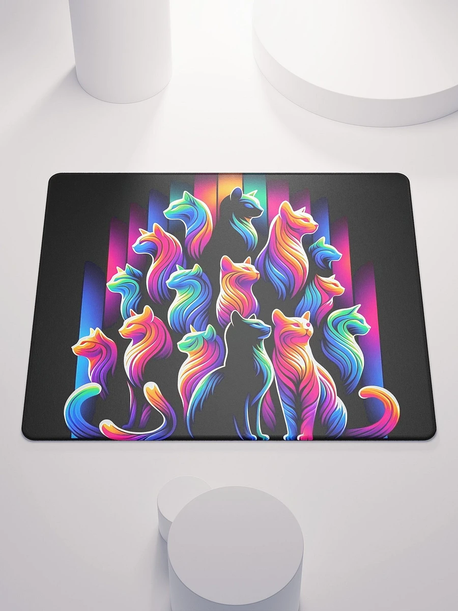 Gaming Mouse Pad: Colourful Cat Pyramid product image (1)