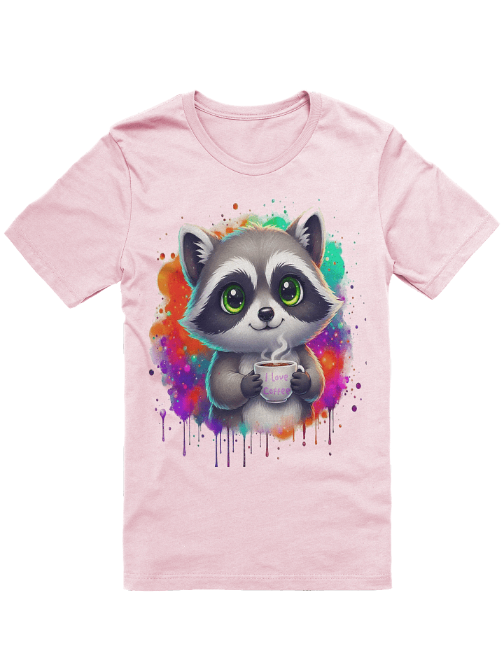 Coffee Lover Raccoon T-Shirt product image (1)
