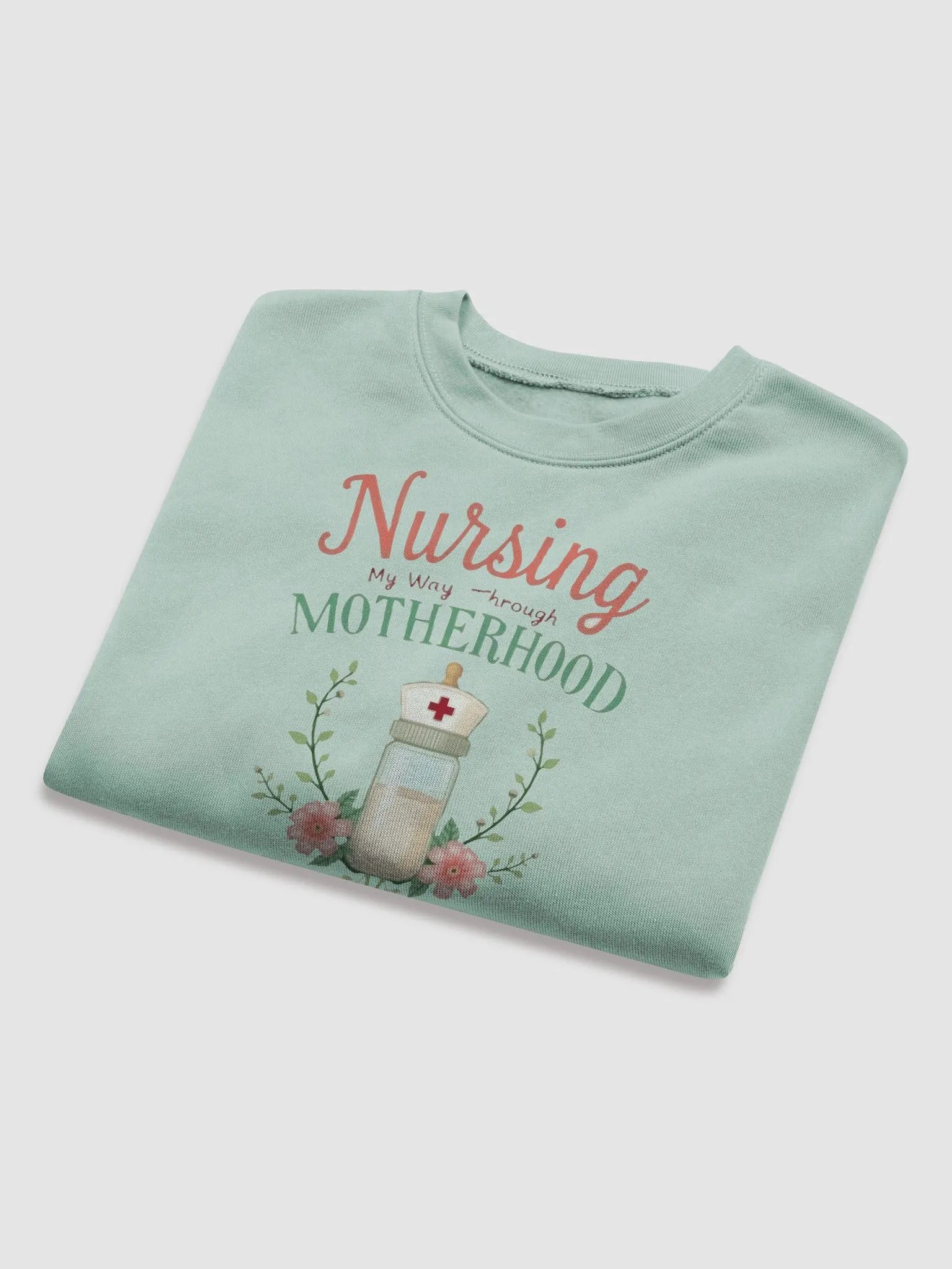 Motherhood Nursing Floral Crop Sweatshirt product image (20)